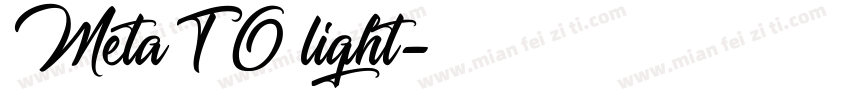 Meta TO light字体转换